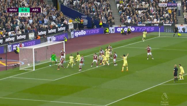 هدف ارسنال الاول في مرمي وست هام بالدوري الانجليزي