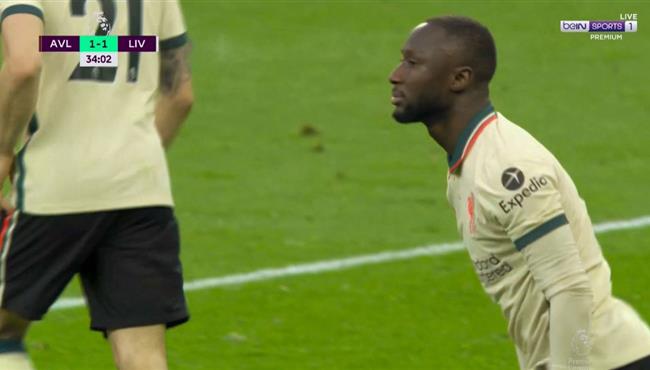 نابي كيتا يهدر فرصة هدف محقق امام استون فيلا بالدوري الانجليزي