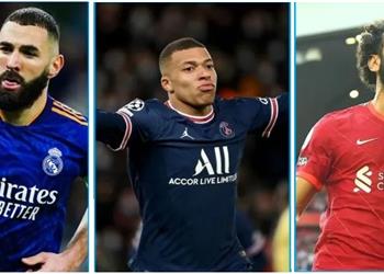 بين بنزيما ومحمد صلاح ومبابي جوتي يختار اللاعب الأحق بالكرة الذهبية 2022