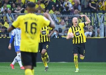 فيديو بوروسيا دورتموند يودع هالاند وي نهي الدوري الألماني بثنائية أمام هيرتا برلين