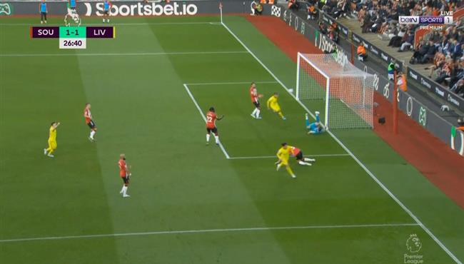 هدف تعادل ليفربول مع ساوثهامبتون بالدوري الانجليزي