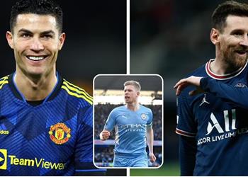 دي بروين يختار لاعبه الم فضل بين رونالدو وميسي