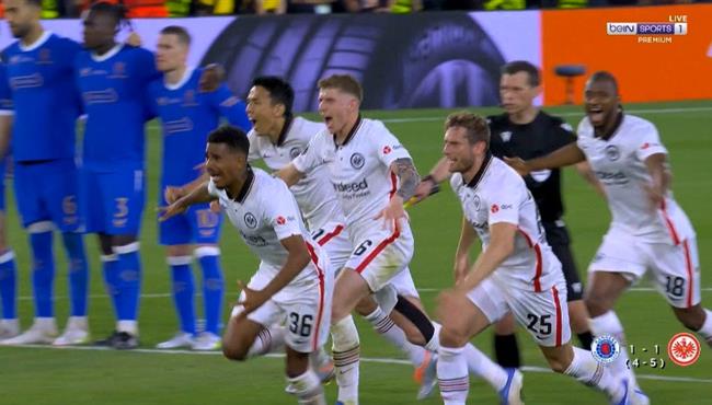 اهداف وركلات ترجيح مباراة اينتراخت فرانكفورت وجلاسكو رينجرز في نهائي الدوري الاوروبي