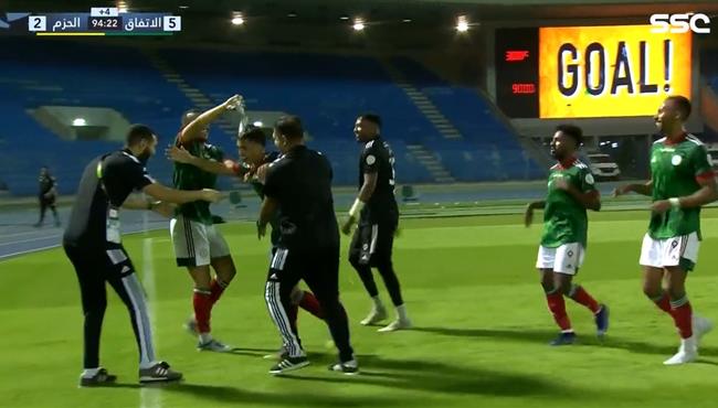 اهداف مباراة الاتفاق والحزم 5 2 الدوري السعودي