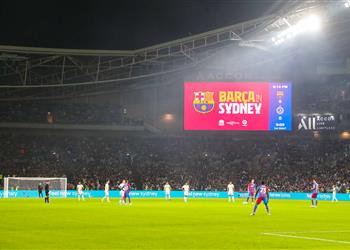 فيديو برشلونة يفوز على نجوم الدوري الأسترالي بثلاثية ودي ا