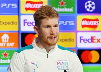 دي بروين تكرار أداء الذهاب أمام ريال مدريد يضمن التأهل إلى النهائي