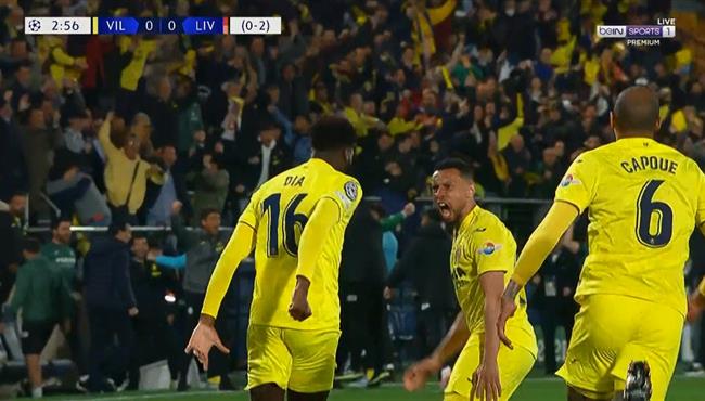 هدف فياريال الاول في مرمي ليفربول بدوري ابطال اوروبا