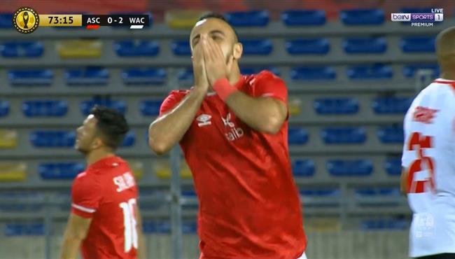 أفشة كاد ان يسجل هدف رائع للاهلي امام الوداد