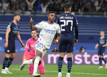 فيديو في دقيقة رودريجو يسجل هدفين لـ ريال مدريد أمام مانشستر سيتي
