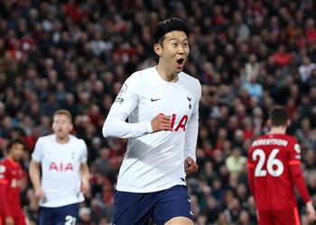 فيديو سون هيونج يسجل هدف توتنهام الأول أمام ليفربول