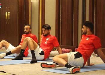صور لاعبو منتخب مصر يخوضون تدريب ا بدني ا قبل السفر لمواجهة كوريا الجنوبية