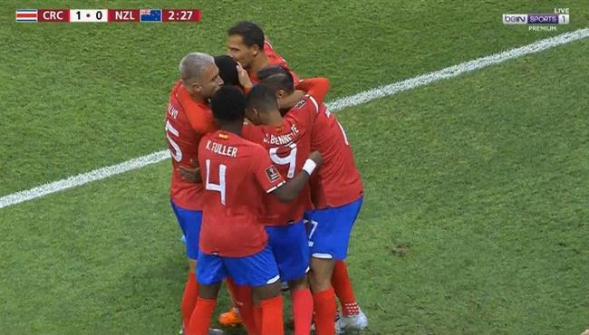 هدف فوز كوستاريكا علي نيوزيلندا 1 0 تصفيات كاس العالم