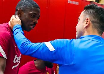 فيديو رد مقتضب من تشافي بشأن مصير ديمبلي في برشلونة