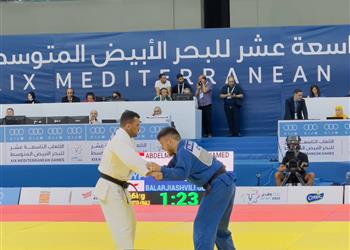 محمد عبد الموجود يصعد لنصف نهائي الجودو بألعاب البحر المتوسط