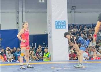 شيماء محمد تحصد برونزية المصارعة في دورة ألعاب البحر المتوسط