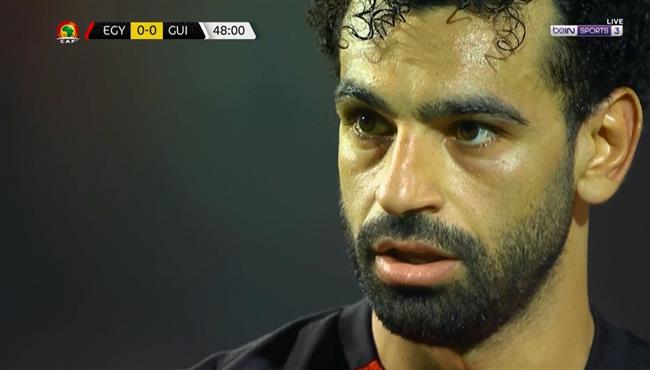 محمد صلاح كاد ان يسجل هدف في مباراة مصر وغينيا