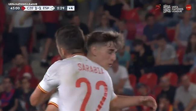 اهداف مباراة اسبانيا والتشيك 2 2 دوري الامم الاوروبية