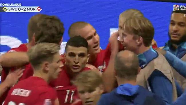 اهداف مباراة النرويج والسويد 2 1 دوري الامم الاوروبية