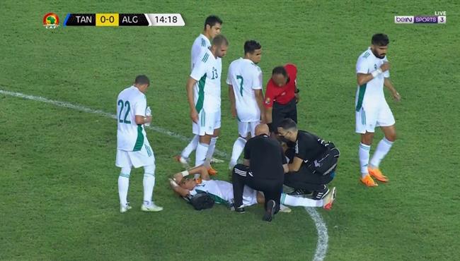 اصابة سفيان بن دبكة وخروجة في مباراة الجزائر وتنزانيا