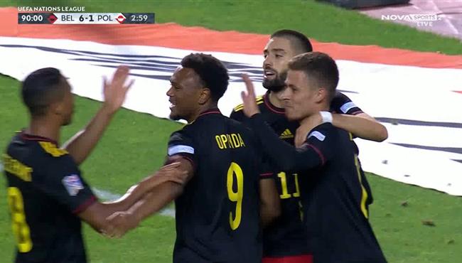 اهداف مباراة بلجيكا وبولندا 6 1 دوري الامم الاوروبية