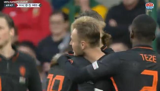 اهداف مباراة هولندا وويلز 2 1 دوري الامم الاوروبية