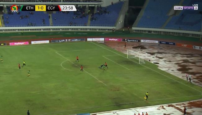 القائم يحرم اثيوبيا من تسجيل هدف امام مصر بتصفيات كاس امم افريقيا