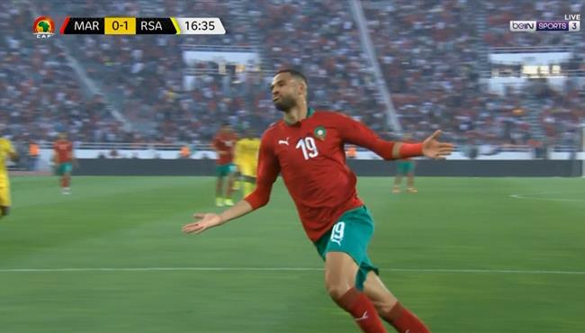 تصدي حارس جنوب افريقيا الرائع يحرم يوسف النصيري من تسجيل هدف