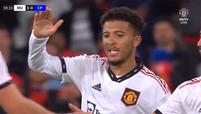 هدف مانشستر يونايتد الثالث في مرمي كريستال بالاس سانشو