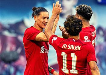 فيديو محمد صلاح يسجل ونونيز يحرز سوبر هاتريك في انتصار ليفربول على لايبزيج ودي ا