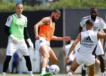 بنزيما يعود لتدريبات ريال مدريد وشكوك حول مشاركته أمام برشلونة في الكلاسيكو الودي