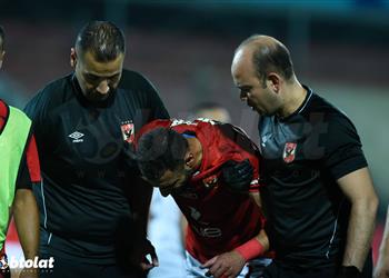 فيديو السولية يغادر مباراة الأهلي والجونة مصاب ا