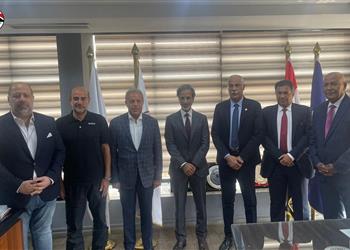 جمال علام يستقبل رئيس الاتحاد القطري في الجبلاية