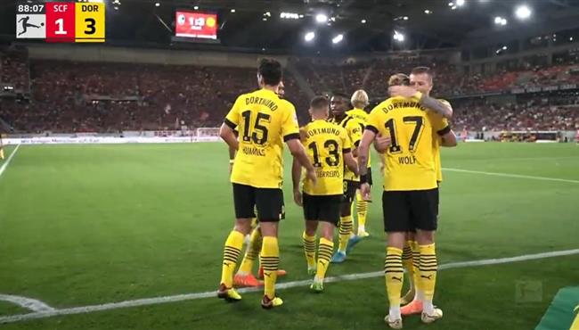 اهداف مباراة بوروسيا دورتموند وفرايبورج (3-1) الدوري الالماني