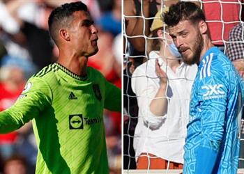 فيديو رونالدو ينفجر غاضب ا بسبب دي خيا في مباراة مانشستر يونايتد وبرينتفورد