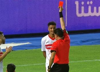 فيديو طرد حسام عبد المجيد في مباراة الزمالك والاتحاد السكندري