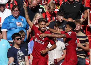 فيديو بقيادة فيرمينو المتألق ليفربول ي دمر شباك بورنموث بتسعة أهداف في الدوري الإنجليزي