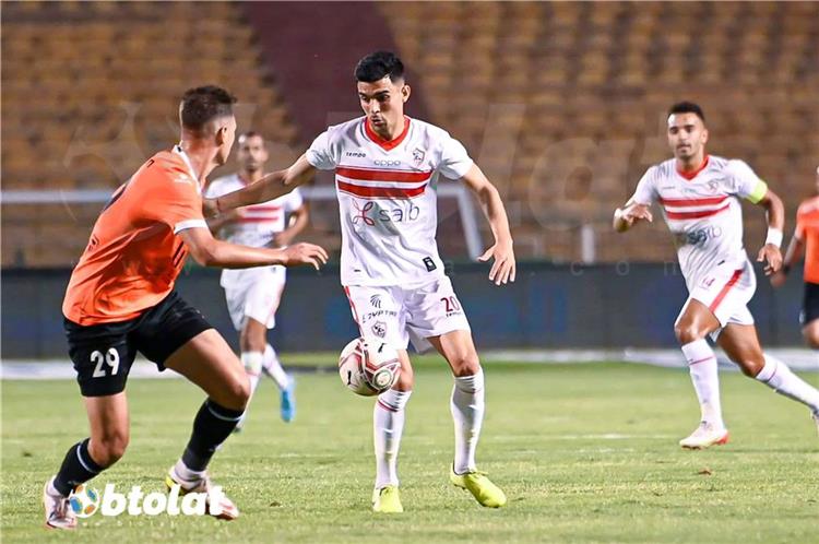 بن شرقي من مباراة الزمالك والبنك الأهلي في الدوري المصري