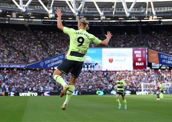 فيديو هالاند يضع بصمته ويقود مانشستر سيتي للفوز بثنائية أمام وست هام في الدوري الإنجليزي