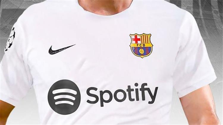 قميص برشلونة الأبيض الكامل في موسم 2023-24