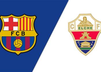 موعد والقناة الناقلة لمباراة برشلونة وإلتشي اليوم في الدوري الإسباني