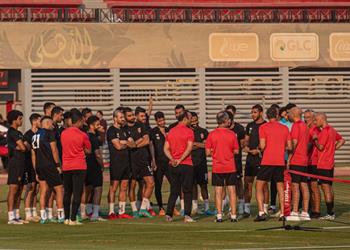 مران الأهلي كولر يجتمع مع اللاعبين وراحة لـ أفشة ومحمد شريف