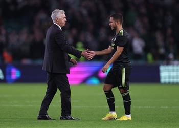 أنشيلوتي ريال مدريد قد م حفلة موسيقية ضد سيلتيك ولم أكن أخطط لمشاركة هازارد