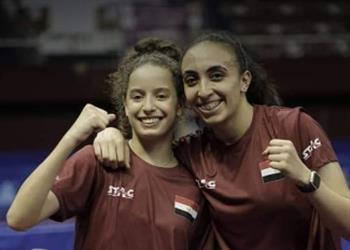 هنا جودة وآلاء يحيى يتوجان بذهبية زوجي سيدات إفريقيا لتنس الطاولة