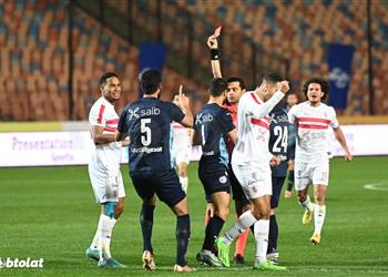 فيديو طرد علي جبر في مباراة الزمالك وبيراميدز بـ كأس مصر
