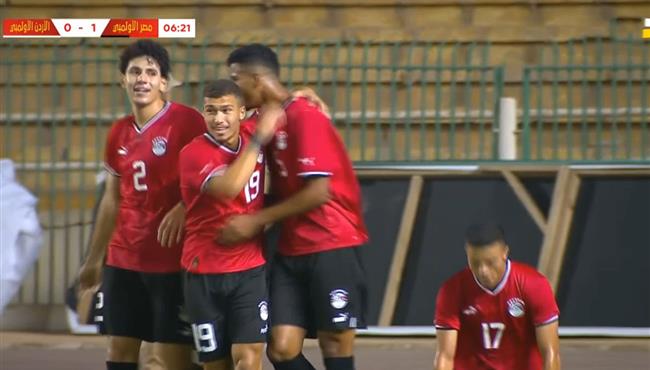 هدف مصر الاول في مرمي الاردن الاوليمبي