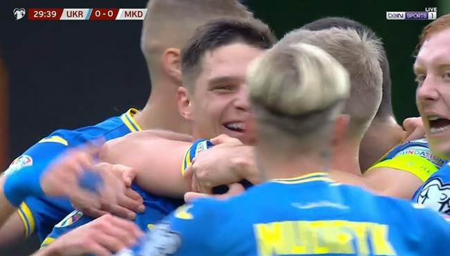 اهداف مباراة اوكرانيا ومقدونيا 2 0 تصفيات كاس امم اوروبا