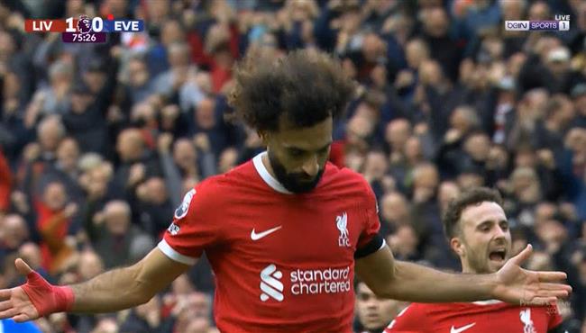 هدف محمد صلاح الاول في مرمي ايفرتون بالدوري الانجليزي