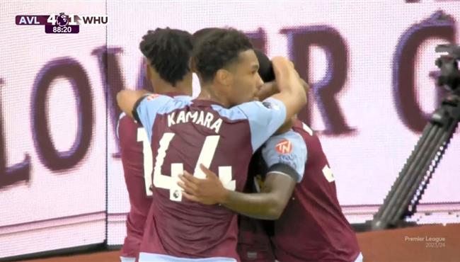 اهداف مباراة استون فيلا ووست هام 4 1 الدوري الانجليزي