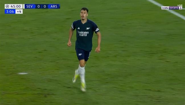 هدف جابرييل مارتينيلي الرائع في مرمي اشبيلية بدوري ابطال اوروبا