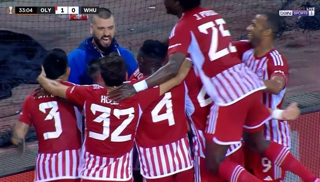 اهداف مباراة وست هام واولمبياكوس 1 2 الدوري الاوروبي